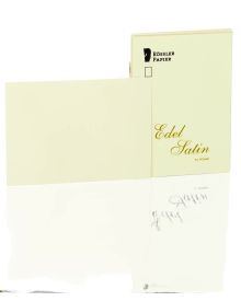 Rössler Papier Edel Satin Kartenpack 20/DIN A6, ivory