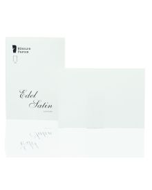 Rössler Papier Edel Satin Kartenpack 20/DIN A6, weiß