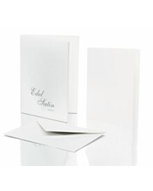 Rössler Papier Kartenmappe Edel Satin DIN A6 HD weiß