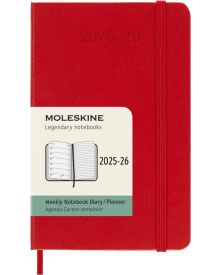 Moleskine 18 Monatskalender & Notizbuch 2026 Studienplaner 1 Woche auf 1 Seite Pocket Hardcover