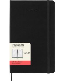 Moleskine 18 Monatskalender 2026 Studienplaner 1 Tag auf 1 Seite Large Hardcover Schwarz