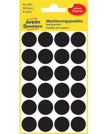 Avery Zweckform Markierungspunkt 18mm schwarz 96St