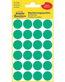 Avery Zweckform Markierungspunkt Durchmesser: 18 mm, Papier, grün, 96 Etik./Pack.