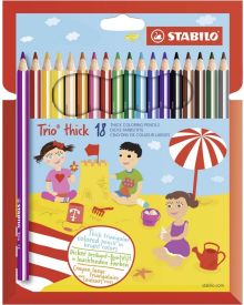 STABILO Farbstift Trio dick im 18er Etui 