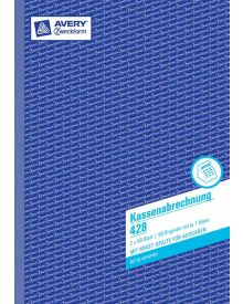 Avery Zweckform 428 Kassenabrechnung, DIN A4, weiß/gelb