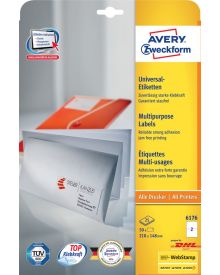 Avery Zweckform 6176 Universal-Etiketten, 210 x 148 mm, weiß