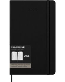 Moleskine Wochenkalender 2026 Pro 1 Woche auf 2 Seiten vertikal Large Hardcover Schwarz