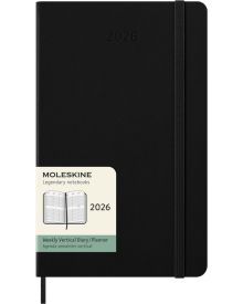 Moleskine Wochenkalender 2026 Klassik 1 Woche auf 2 Seiten vertikal Large Hardcover Schwarz