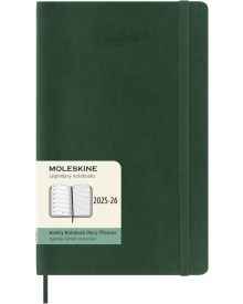 Moleskine 18 Monatskalender & Notizbuch 2026 Studienplaner 1 Woche auf 1 Seite Large Softcover 