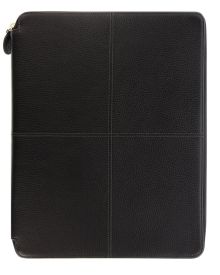 Filofax Classic Stitch Soft Schreibmappe A4 Folio Zip Black Frontansicht