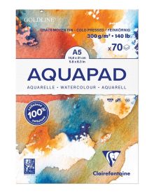 Clairefontaine Goldline Aquarellblock 300g/qm A5 70 Blatt