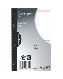 Chronoplan Notizen Mini, 7,9 x 12,5 cm (B x H), für: alle gängigen Terminplaner, Universallochung, 25 Bl./Pack.