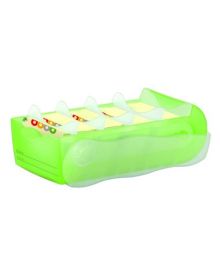 HAN Karteikasten CROCO, für: DIN A8, max. 500 Karten, 9,7 x 6,7 x 19,1 cm (B x H x T), 5 Stützplatten, Polypropylen, grün-transluzent