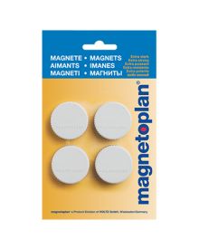 Magnetoplan® Magnet Discofix Magnum, Tragfähigkeit (kg): 2 kg, 34 x 13 mm (Ø x H), weiß, 4 St./Pack.