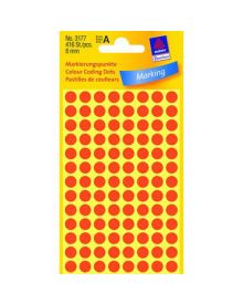 Avery Zweckform Markierungspunkt Durchmesser: 8 mm, Papier, leuchtrot, 416 Etik./Pack.