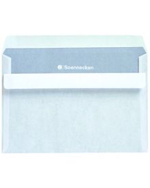 Soennecken Briefhülle DIN C6, 162 x 114 mm (B x H), mit Selbstklebung, 75 g/qm, holzfrei, weiß, 25 St./Pack.