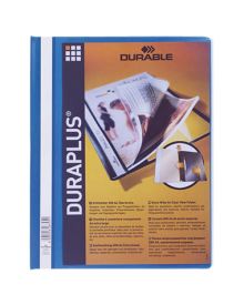 DURABLE Angebotshefter DURAPLUS®, für: DIN A4, transparenter Vorderdeckel, Beschriftungsfeld, Polypropylen, blau