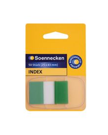 Soennecken Haftstreifen Index, grün, 50 Bl., Spender mit 50 Streifen