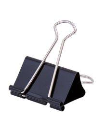 Soennecken Foldbackklemmer Breite: 25 mm, max. Klemmdicke: max. 9 mm, Klemmteil aus Federstahl, schwarz, 12 St./Pack.
