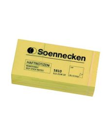 Soennecken Haftnotiz 38 x 51 mm (B x H), gelb, 100 Bl./Block, 12 Block/Pack.