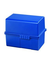 HAN Karteikasten SIGNAL, für: DIN A8 quer, max. 300 Karten, 8,9 x 7,1 x 5,8 cm (B x H x T), Polystyrol, blau