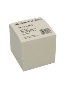 Soennecken Zettelklotz 9 x 9 x 9 cm (B x H x T), 80 g/qm, grau, 800 Bl.