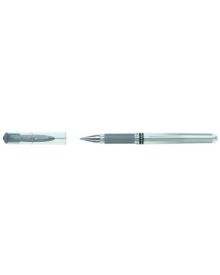 uni-ball Gelroller SIGNO UM-153, 0,6 mm, Gel, Griffzone: ergonomisch, rund, gummiert, Schreibfarbe: silber