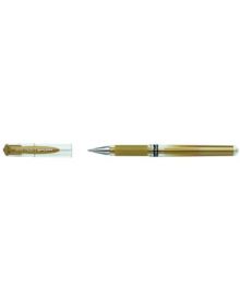 uni-ball Gelroller SIGNO UM-153, 0,6 mm, Gel, Griffzone: ergonomisch, rund, gummiert, Schreibfarbe: gold