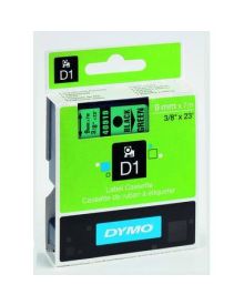 DYMO® Schriftbandkassette D1, 9 mm x 7 m (B x L), laminiert, Farbe des Schriftbandes: grün, Druckfarbe: schwarz