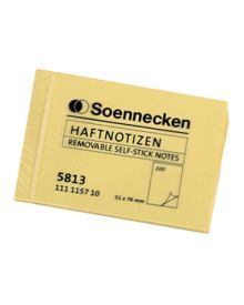 Soennecken Haftnotiz 51 x 76 mm (B x H), gelb, 100 Bl.