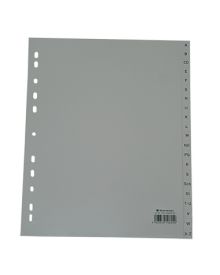 Soennecken Register A-Z, volle Höhe, für: DIN A4, 24,5 x 29,7 cm (B x H), 11fach Lochung, Polypropylen, 0,115 mm, grau