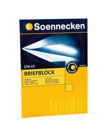 Soennecken Briefblock DIN A5, blanco, 50 Bl., Klebebindung, 70 g/qm, holzfrei, weiß