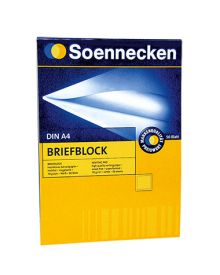 Soennecken Briefblock DIN A4, blanko, 50 Bl., Klebebindung, 70 g/qm, holzfrei, weiß