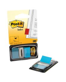 Post-it® Haftstreifen Index Standard, Polyester, blau, Spender mit 50 Bl.