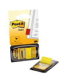 Post-it® Haftstreifen Index Standard, Polyester, gelb, Spender mit 50 Bl.