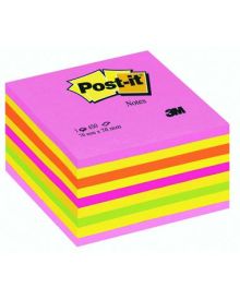 Post-it® Haftnotizwürfel 76 x 45 x 76 mm (B x H x T), neonpink, 450 Bl.