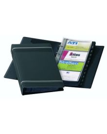 DURABLE Visitenkarten-Ringbuch VISIFIX®, für Kartengröße: max. 90 x 57 mm (B x H), 25 Hüllen, für: max. 200 Karten, 4-Ring-Mechanik, Register: A-Z, 12 tlg., 14,4 x 3,8 x 25,5 cm (B x H x T), Polypropylen, anthrazit