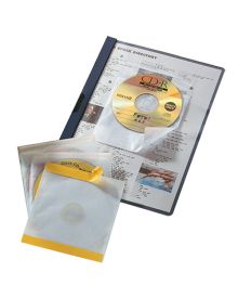 DURABLE CD/DVD Hülle FIX, 16 x 24,1 x 0,65 cm (B x H x T), für: max. 1 CD/DVD, Polypropylen, transparent, 10 St./Pack.