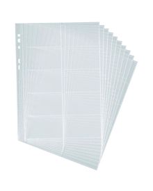 DURABLE Visitenkartenhülle für: max. 20 Karten, Kartengröße: max. 9 x 5,7 cm (B x H), Öffnung: seitlich, Universallochung, Kunststoff, transparent, 10 St./Pack.