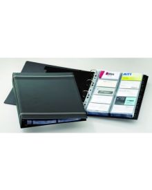 DURABLE Visitenkarten-Ringbuch VISIFIX®, für Kartengröße: max. 90 x 57 mm (B x H), 20 Hüllen, für: max. 400 Karten, 4-Ring-Mechanik, Register: A-Z, 12tlg., 25,5 x 5,4 x 31,5 cm (B x H x T), Polypropylen, anthrazit