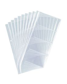 DURABLE Visitenkartenhülle für: max. 80 Karten, Kartengröße: max. 90 x 57 mm (B x H), Öffnung: seitlich, 4fach Lochung, Kunststoff, transparent, 10 St./Pack.