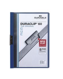DURABLE Klemmmappe DURACLIP® 60, für: DIN A4, Kapazität: max. 60 Bl., Hartfolie, dunkelblau, Klemme: schwarz