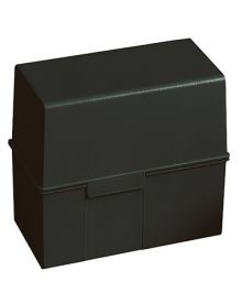 HAN Karteikasten für: DIN A7 quer, max. 300 Karten, 12,1 x 10,1 x 7,4 cm (B x H x T), Polystyrol, schwarz