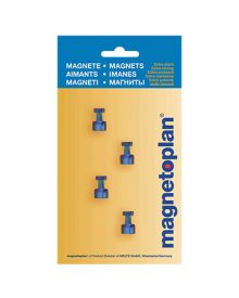 Magnetoplan® Magnet Memohalter, Tragfähigkeit: 500 g, 18 mm, dunkelblau, 4 St./Pack.