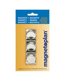 Magnetoplan® Magnetclip Tragfähigkeit: 130 g, 35 mm, silber, 3 St./Pack.