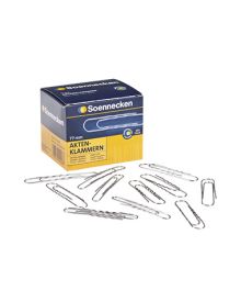 Soennecken Büroklammer 77 mm, gewellte, runde Form, Metall, verzinkt, 100 St./Pack.
