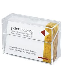 Sigel Visitenkarten-Box für Kartengröße: max. 86 x 56 mm (B x H), für: max. 100 Karten, 9,5 x 6 x 3 cm (B x H x T), Polystyrol, glasklar