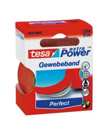 tesa® Gewebeband extra Power® Perfect, 38 mm x 2,75 m (B x L), Einsatz im: Innenbereich, Außenbereich, rot