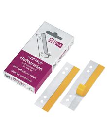 Veloflex Heftstreifen HEFTFIX®, 2 x 10,5 cm (B x H), Hartfolie, transparent, 50 St./Pack.