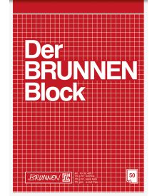 Brunnen Briefblock A5 kariert 70g rot